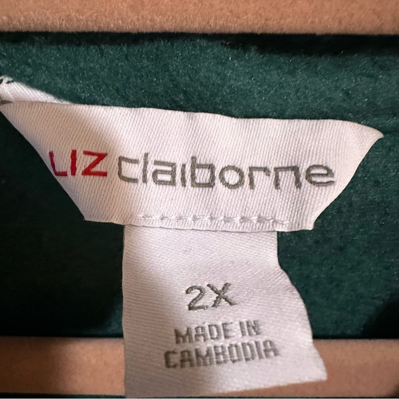 New Liz Claiborne Green Button Up Fleece Shacket Shirt Size 2T - Picture 8 of 11